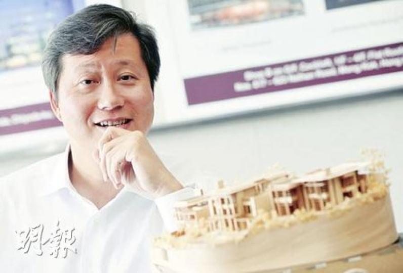 朱惠德認為香港背靠中國，經濟動力足，樓市可看好。（朱永倫攝）