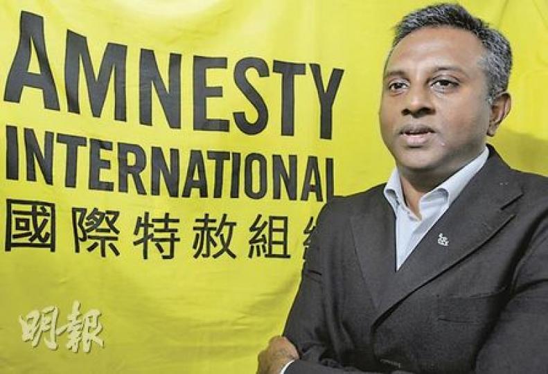 國際特赦組織新任印度籍秘書長Salil Shetty表示，任內將更「密集」及「有系統」地關注中國人權問題，不單持續施壓，也會同時套用中國傳統的「對話」文化爭取內地釋放異見人士。（尹錦恩攝）