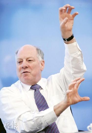 五礦資源首席執行官米詩莫稱，五礦與姊妹公司湖南有色定位不同，不存在競爭。（余俊亮攝）