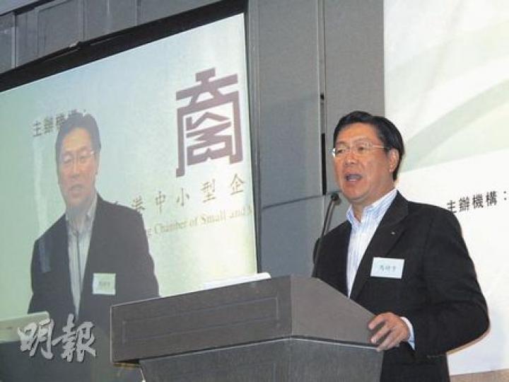 馬時亨讚政府今次出手遏炒家穩樓市措施做得好。（陳佩儀攝）