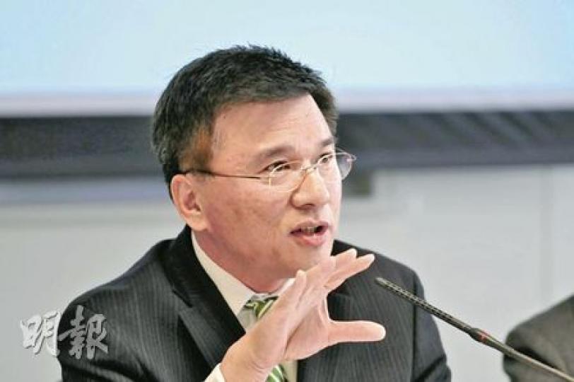 財經事務及庫務局長陳家強指出，隨着中國股票市場增長，港股市值數年後將可超越倫敦，本港可集中發展高增值業務。（張智超攝）