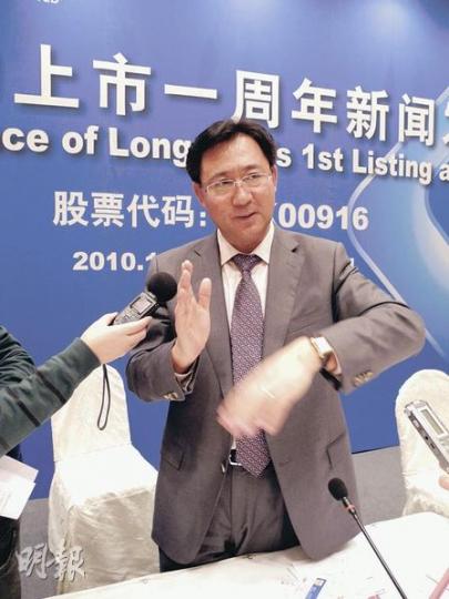 龍源電力總經理謝長軍上周五於北京表示，公司今年盈利大超目標，旗下風電資源覆蓋範圍超華能、大唐，且利用小時等均佔優。（蘆歡攝）