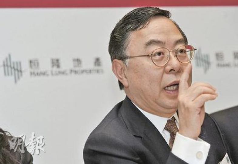 對於內地會否再有新一輪調控措施，陳啟宗回應說，內地調控措施有可能「唔夠行到夠」。（余俊亮攝）