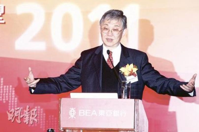中原集團主席施永青預計，今年本港樓市整體交投將下跌兩成。（李紹昌攝）
