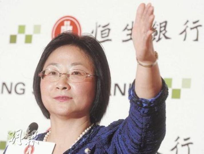 恒生副董事長兼行政總裁梁高美懿表示，在目前資本要求未明確情况下，須維持保守派息政策。（劉焌陶攝）