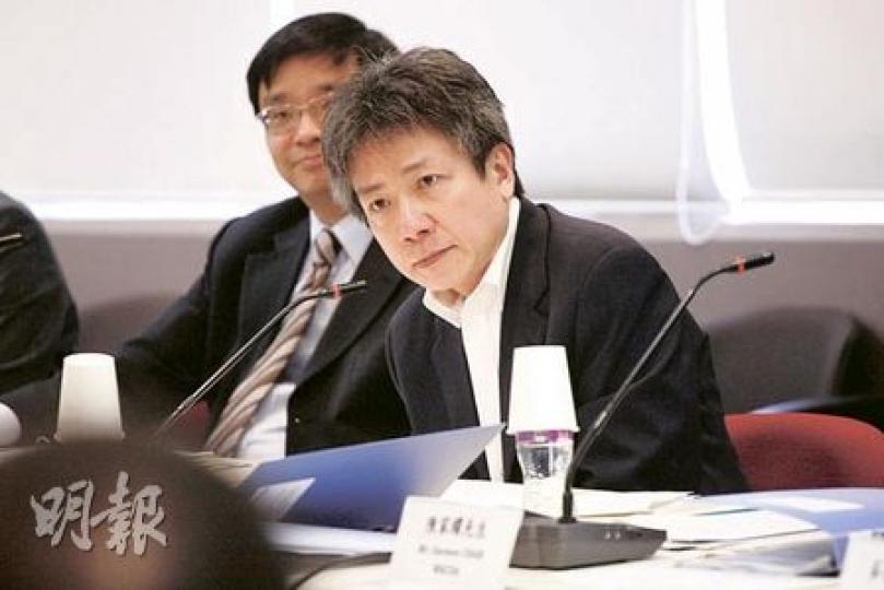 西九諮詢委員會主席張仁良（前）表示，理大的問卷調查會是重要的參考。（李紹昌攝）