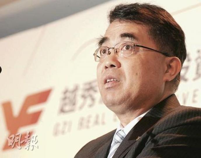 越秀房產信託基金行政總裁劉永杰指出，公司將繼續於一線大城市，物色商業以及寫字樓物業，目標回報率5％至6%。（劉焌陶攝）