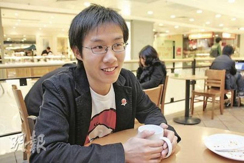 黃浩銘在示威衝擊往往當「先鋒」，他認為，要令政府「入肉」、認真改革，逼政府直接與市民對話，香港才有轉機。（陳家俊攝）