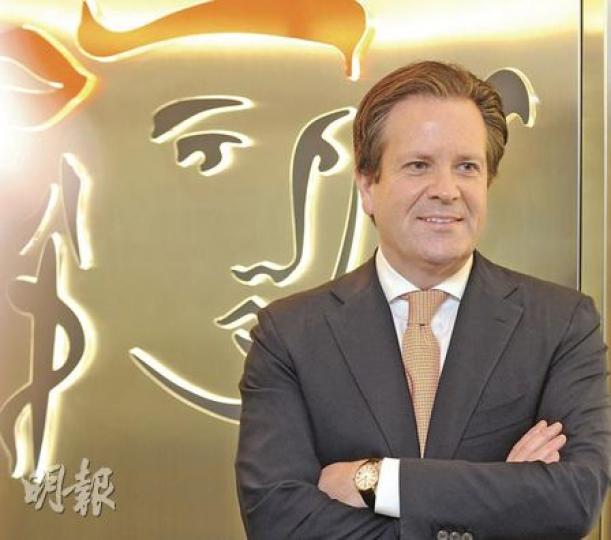 英國保誠集團亞洲區執行總裁班力導（Barry Stowe）表示，日本有10萬名客戶，主要在東京區域，該處災情相對較輕，相信賠償額對集團影響不大。（劉焌陶攝）