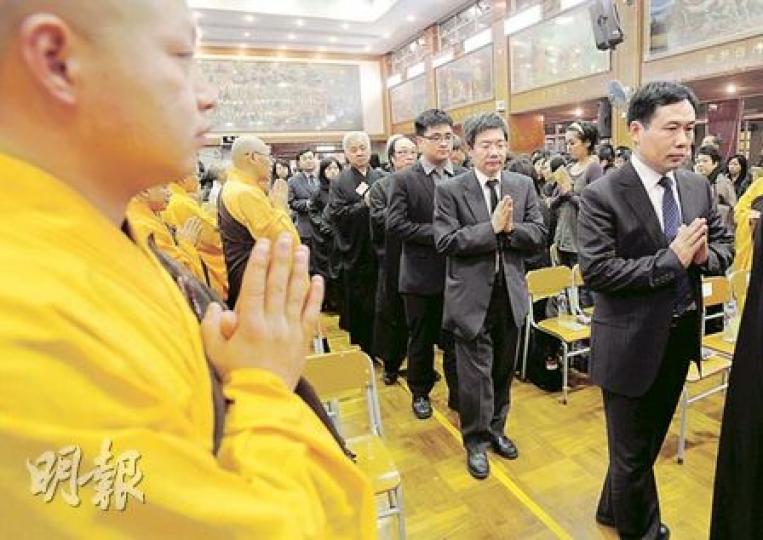 香港佛教界為日本東北地區、雲南及新西蘭地震啟建息災祈福冥陽兩利大法會。(朱永倫攝) 香港佛教界為日本東北地區、雲南及新西蘭地震啟建息災祈福冥陽兩利大法會。(朱永倫攝)