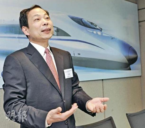南車時代董事長丁榮軍對內地高鐵發展充滿信心，稱今年集團訂單充裕，預期業務平穩中見增長。（劉焌陶攝）