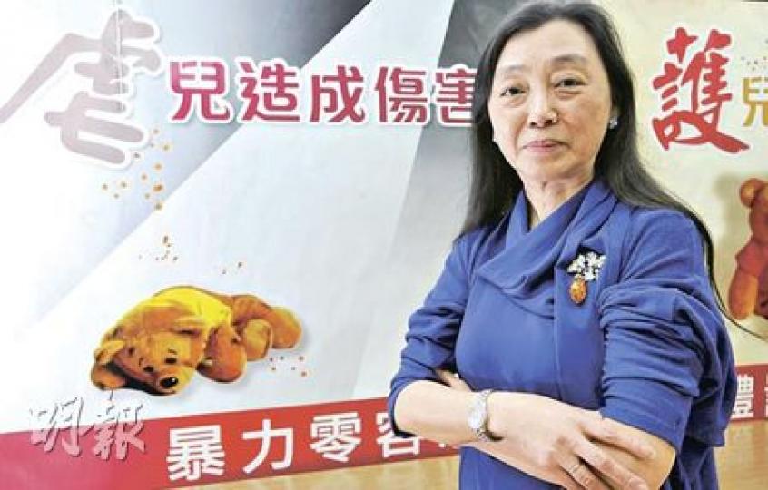 明日正式退休的防止虐待兒童會總幹事雷張慎佳，臨別贈言「過分保護子女也是疏忽」。（朱永倫攝）