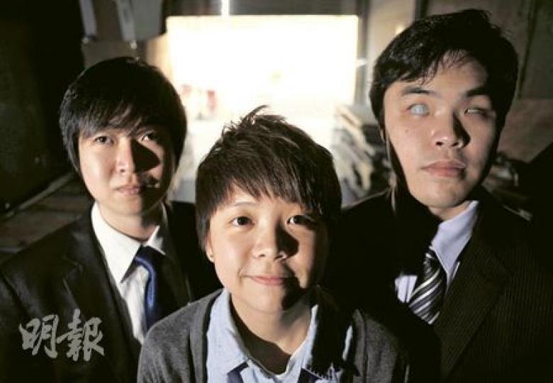 崔宇恒（左起）、方芷盈、袁睿澄雖然受天生的身體缺陷折磨，但未有放棄，他們靠努力和信念克服殘障，在大專院校中創一片天空。（余俊亮攝）