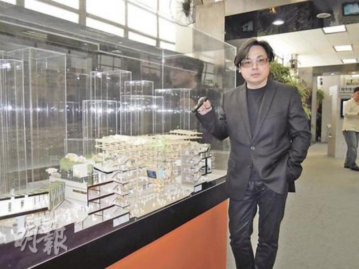 建築設計師何周禮的設計將中環街市內部六成結構拆除，擴闊中庭以增加更多樓面面積，可以有更多活動吸引人流。（周展鴻攝）