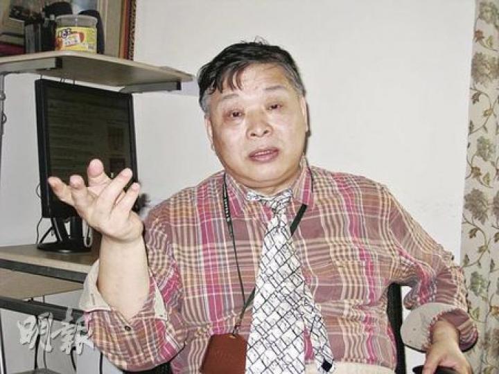 何志成在接受本報專訪時直言中國的通脹情况還沒有到頂。（劉洪慶攝）
