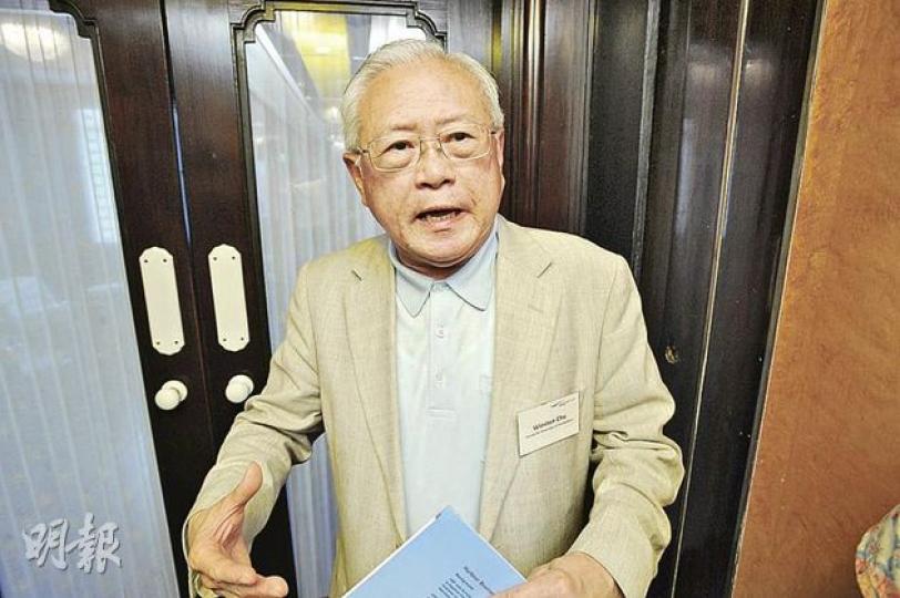 保護海港協會顧問徐嘉慎,昨口風放軟,認為小規模填海工程理由毋須太充分。(尹錦恩攝) 保護海港協會顧問徐嘉慎,昨口風放軟,認為小規模填海工程理由毋須太充分。(尹錦恩攝)