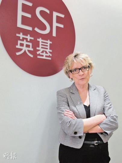 教育局建議英基若財政許可便轉變為私立國際學校,英基行政總裁杜茵妮認為政府資助額佔總收入兩成,一旦取消資助英基必須加學費填補。(彭美芳攝) 教育局建議英基若財政許可便轉變為私立國際學校,英基行政總裁杜茵妮認為政府資助額佔總收入兩成,一旦取消資助英基必須加學費填補。(彭美芳攝)