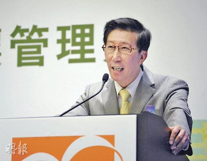 陳裕光昨日在灣仔會展為新書演講兼分享管理心得。(葉漢華攝) 陳裕光昨日在灣仔會展為新書演講兼分享管理心得。(葉漢華攝)