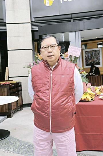 視千嬅為女兒的林建岳，很快便可抱孫了。（攝影/記者﹕劉一立）