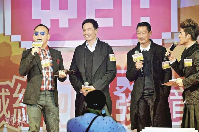 林保怡（左起）、陳豪、黃德斌在《天與地》的組合Sober Band搶去歌手的風頭。（攝影：黃梓烜、劉一立）
