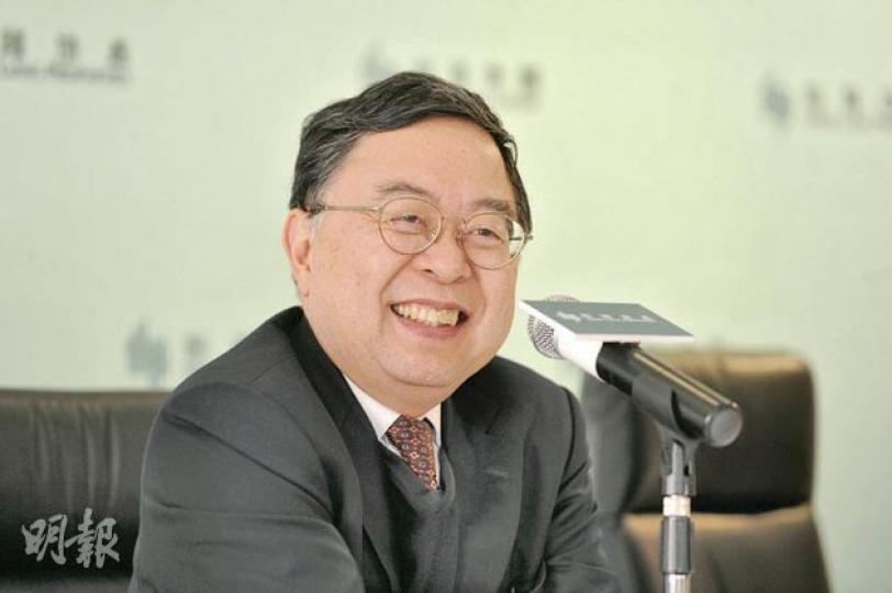 恒隆地產主席陳啟宗（圖）昨天在記者會上表示，多年來恒隆在香港已一幅地也不買，不賣樓都是小意思。（尹錦恩攝）