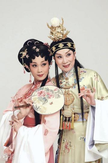 陳寶珠（右）與國家一級演員蔣文端（左）合作演出粵劇《紅樓夢》，令戲迷期待。（攝影﹕娛樂組）
