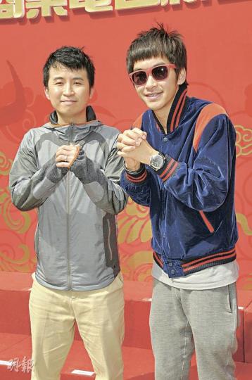 少爺占（右）與Donald祝俞琤笑口常開。（攝影：黃梓烜、梁迺楠） 森美小儀提議俞琤加人工。（攝影：黃梓烜、梁迺楠）