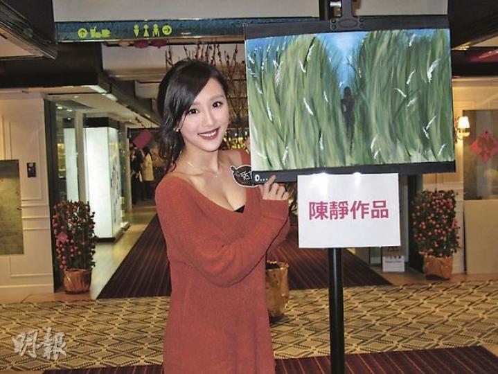 陳靜工作壓力大，依靠繪畫紓緩緊張情緒。（攝影/記者：林蘊兒）