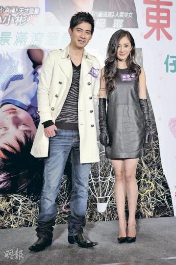 仔仔（左）跟楊冪（右）戲中飾演兩夫妻，仔仔大讚對方專業，有望將來再有機會合作。（攝影：劉永銳）