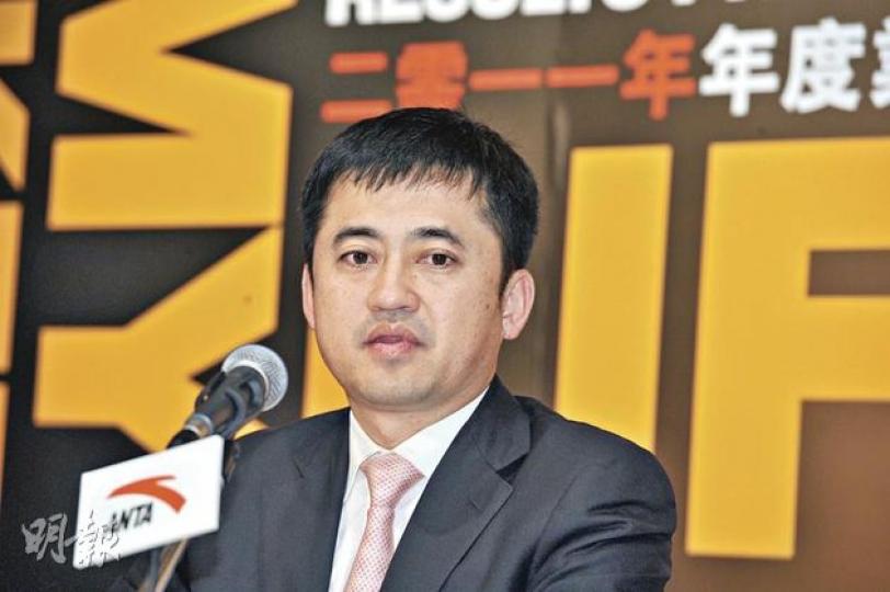 安踏體育用品有限公司召開記者會;圖為公司主席丁世忠。(尹錦恩攝) 安踏體育用品有限公司召開記者會;圖為公司主席丁世忠。(尹錦恩攝)