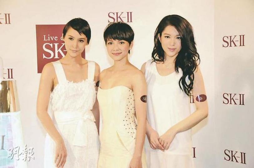 Amanda S.（左起）、李心潔、苟芸慧分享扮靚心得。（攝影/記者：林祖傑）