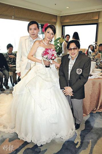 泰迪羅賓向一對新人送上祝福。（攝影/記者：林祖傑）