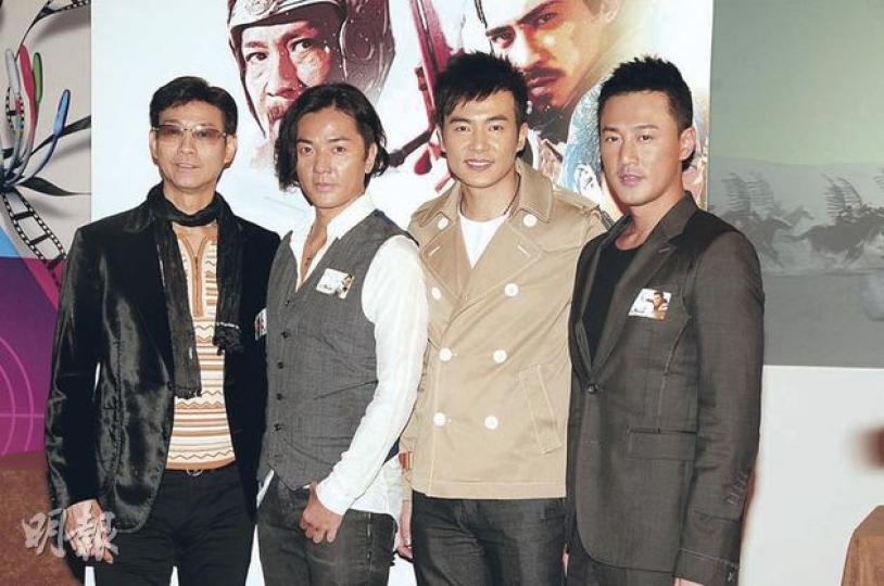 鄭少秋(左起)、鄭伊健、于波、林峯合作《忠烈楊家將》成為好友。(攝影/記者:鍾一虹) 鄭少秋(左起)、鄭伊健、于波、林峯合作《忠烈楊家將》成為好友。(攝影/記者:鍾一虹)