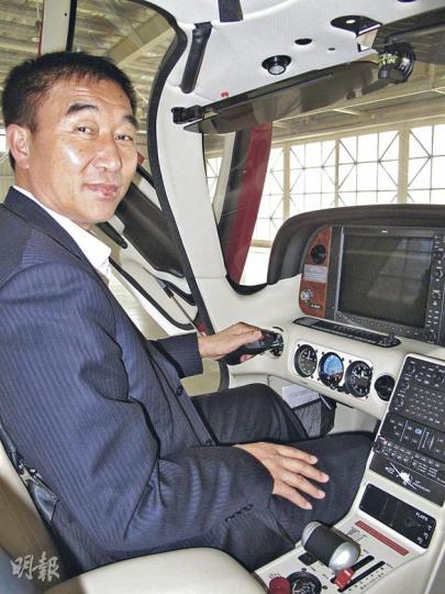 珠海西銳總裁陳少昌表示，客戶購買私人飛機並非為了炫富，而是為了體驗自駕飛機的幸福感。（李萌攝）