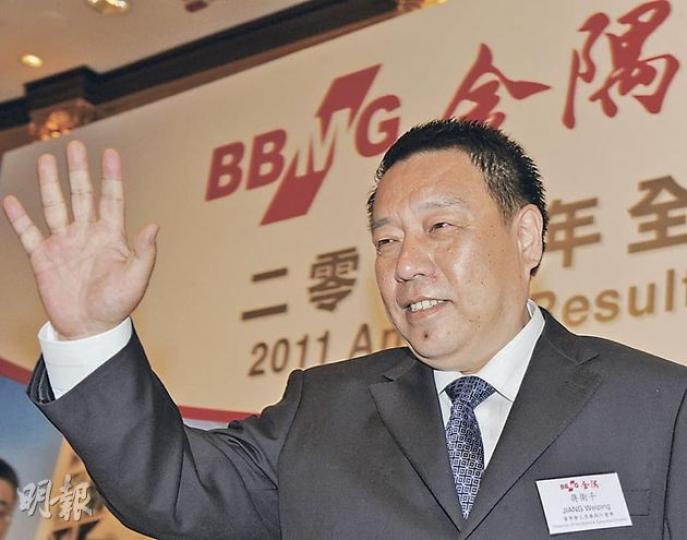 金隅主席蔣衛平在會後預測，今年公司房地產、水泥等各分部收入佔總收入比例與去年相若，不會有重大改變。（劉焌陶攝）