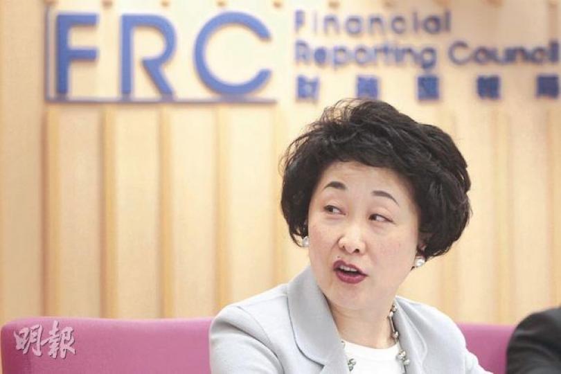 財匯局主席高靜芝昨天表示，已將13間近期曝光率高的問題民企列入觀察名單，此外，今年還會針對林農業股進行財報抽查。（郭慶輝攝）