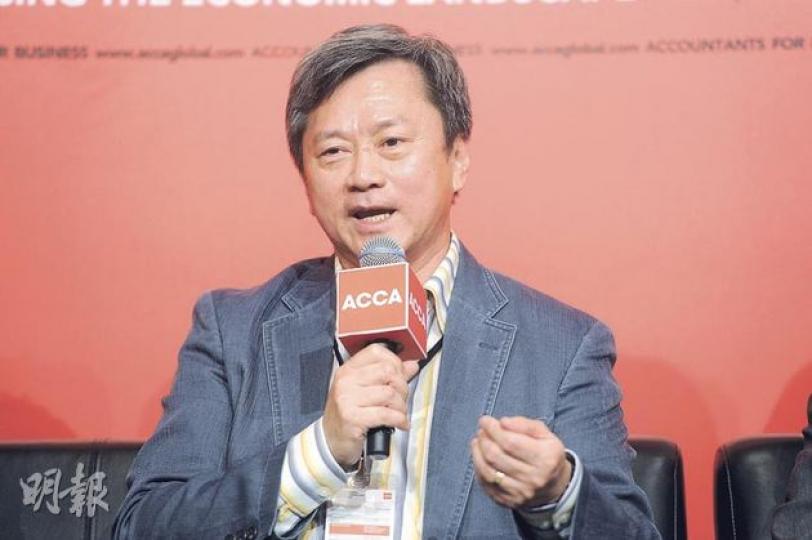 長實趙國雄表示,本港宏觀樓市走勢是「冇得輸、冇得跌」。(尹錦恩攝) 長實趙國雄表示,本港宏觀樓市走勢是「冇得輸、冇得跌」。(尹錦恩攝)