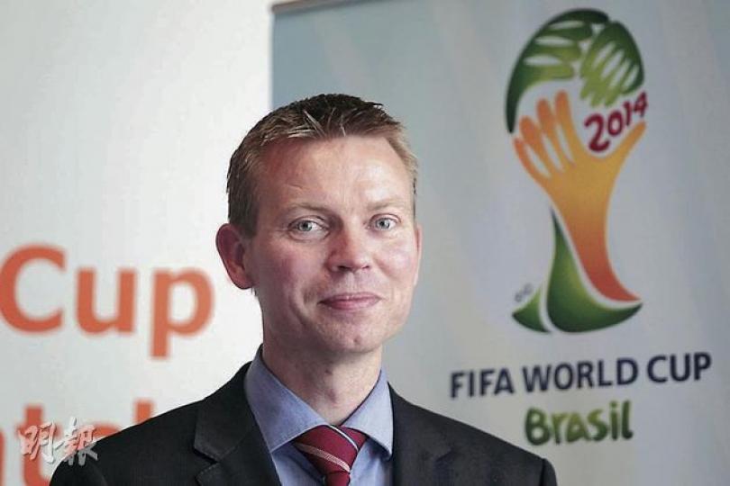 Ralph Straus表示，FIFA打算在重點的市場尋找合作伙伴，中國正是目標市場之一。（郭慶輝攝）