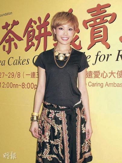 容祖兒對港姐投票獎品的歐洲名車也有興趣。（攝影/記者﹕孫慧莊）