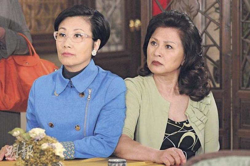 （攝影﹕娛樂組） 朱咪咪在《巴不得媽媽…》演鍾景輝的舊情人，是一位昔日艷星。（攝影﹕娛樂組）