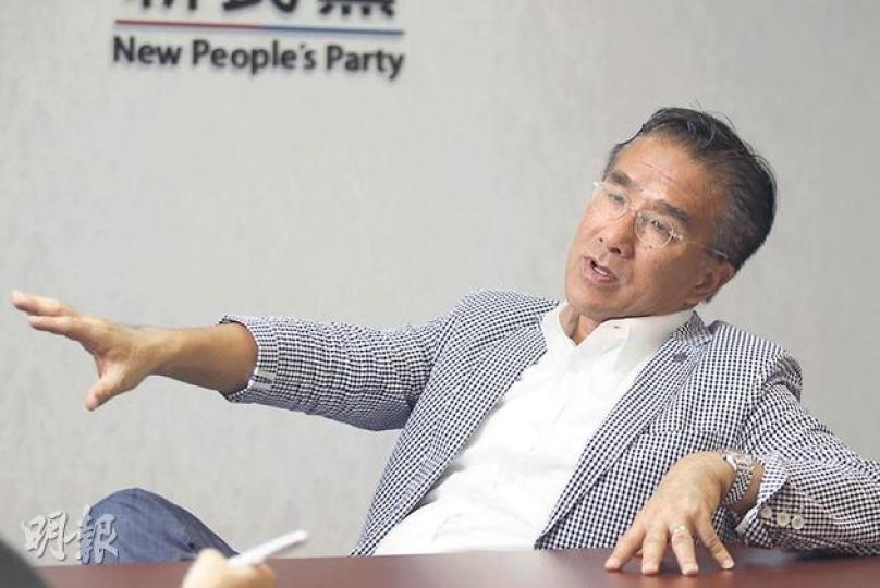 本身是基督徒的新民黨副主席田北辰形容，2008年踏入政壇，從參選人大代表、區選到現時晉身立法會，都非當初期望，相信是上帝帶領。（郭慶輝攝）