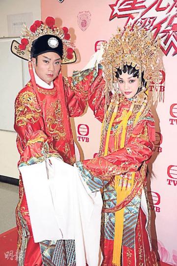 祥仔與謝安琪穿上戲服綵排,連監製也大讚無懈可擊。(攝影/記者﹕陳釗) 祥仔與謝安琪穿上戲服綵排,連監製也大讚無懈可擊。(攝影/記者﹕陳釗)