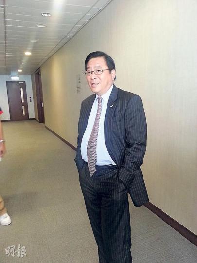 經濟動力林健鋒噚日話，冇收到通知話建制派要開會，佢話唔知係咪溝通出誤會。（林凱旻攝）