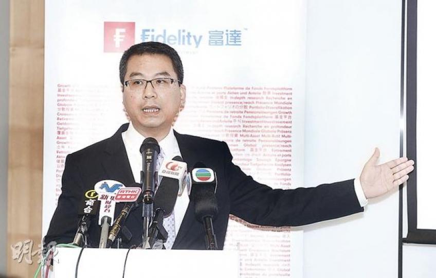 富達國際投資香港機構業務總監陸劍平說，強積金半自由行的實施令受託人增加成本投入。（陳淑安攝）