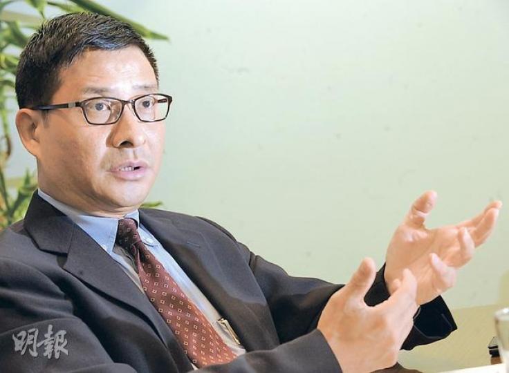 普匯中金執董蕭偉業稱,會發展物流服務及小額貸款等新業務,估計兩年後新業務收入將佔總收入七成。(劉焌陶攝) 普匯中金執董蕭偉業稱,會發展物流服務及小額貸款等新業務,估計兩年後新業務收入將佔總收入七成。(劉焌陶攝)
