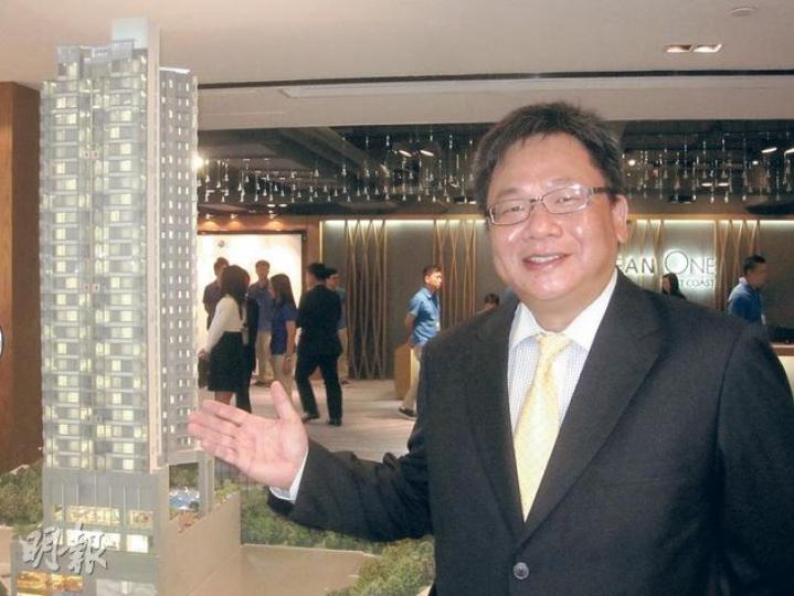麗展副總裁潘銳民表示,現時市場以用家為主導,買家需花較多時間消化Ocean One的樓盤資料,料市場稍後可接受樓盤的價錢。(林可為攝) 麗展副總裁潘銳民表示,現時市場以用家為主導,買家需花較多時間消化Ocean One的樓盤資料,料市場稍後可接受樓盤的價錢。(林可為攝)
