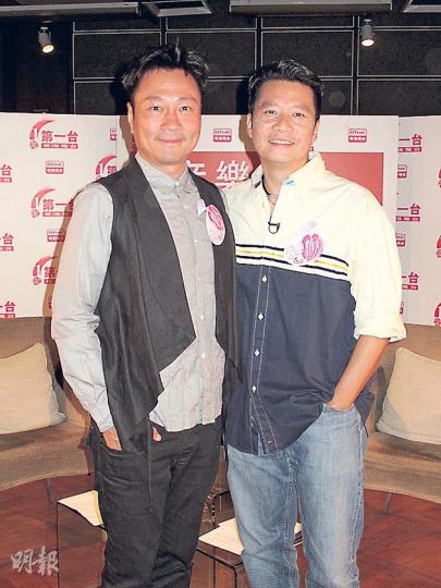 祥仔上港台接受鄭子誠訪問，大談新劇《大太監》。（攝影/記者﹕孫慧莊）