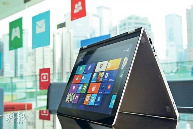 (林俊源攝)微軟香港視窗業務部主管熊世賢指Win8的流動概念極強,觸控界面亦簡單易用。(林俊源攝) (林俊源攝)微軟香港視窗業務部主管熊世賢指Win8的流動概念極強,觸控界面亦簡單易用。(林俊源攝)