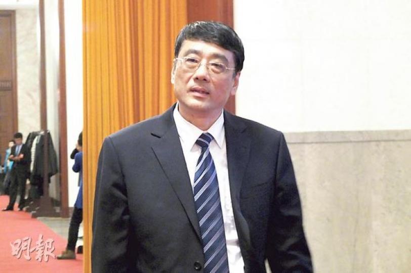 李克明面對記者表現低調。(明報記者攝) 李克明面對記者表現低調。(明報記者攝)