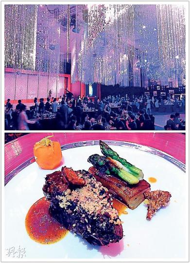 萬千星輝下的宴會廳,美味香濃的美國牛柳。(陳俊偉攝)原隻龍蝦的意大利燴飯,紙醉金迷的麻將局。(陳俊偉攝) 萬千星輝下的宴會廳,美味香濃的美國牛柳。(陳俊偉攝)原隻龍蝦的意大利燴飯,紙醉金迷的麻將局。(陳俊偉攝)